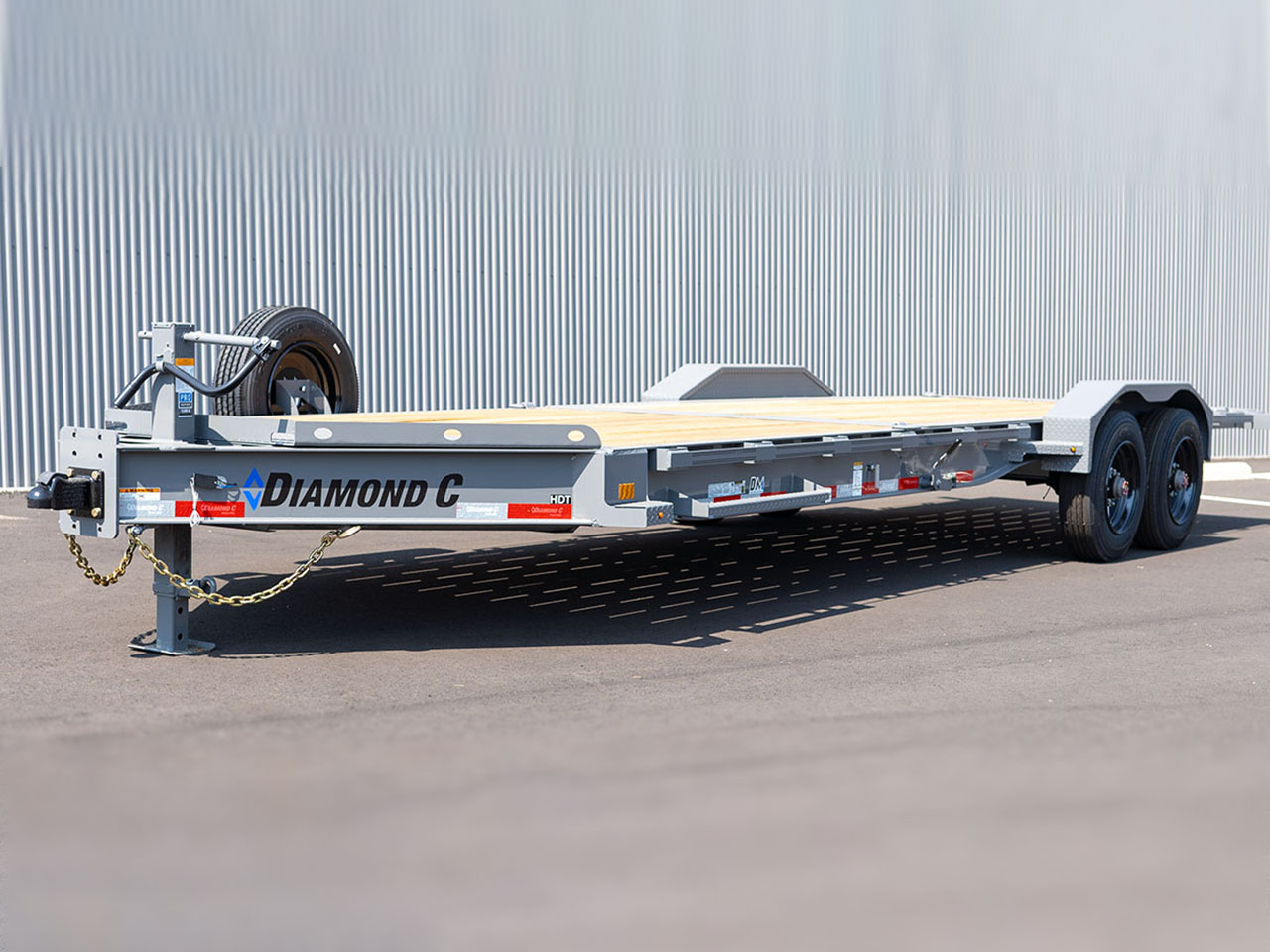 Diamond C 6 x 24 18K Equipment Tilt Trailer w/Spare Tire HDT Diamond C Trailer HDT208-L24X80-ST