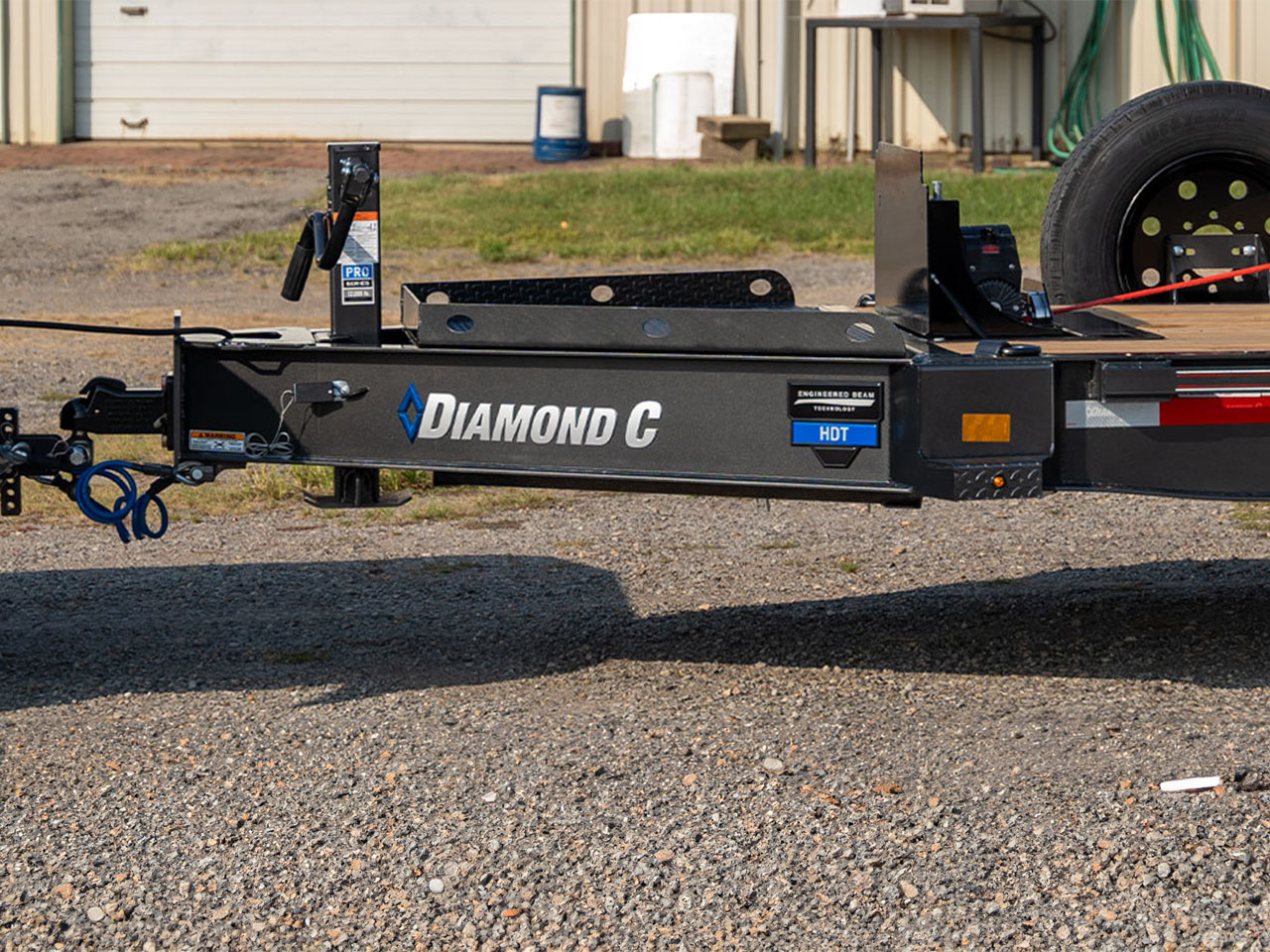 Diamond C 6 x 24 18K Equipment Tilt Trailer w/Spare Tire HDT Diamond C Trailer HDT208-L24X80-ST