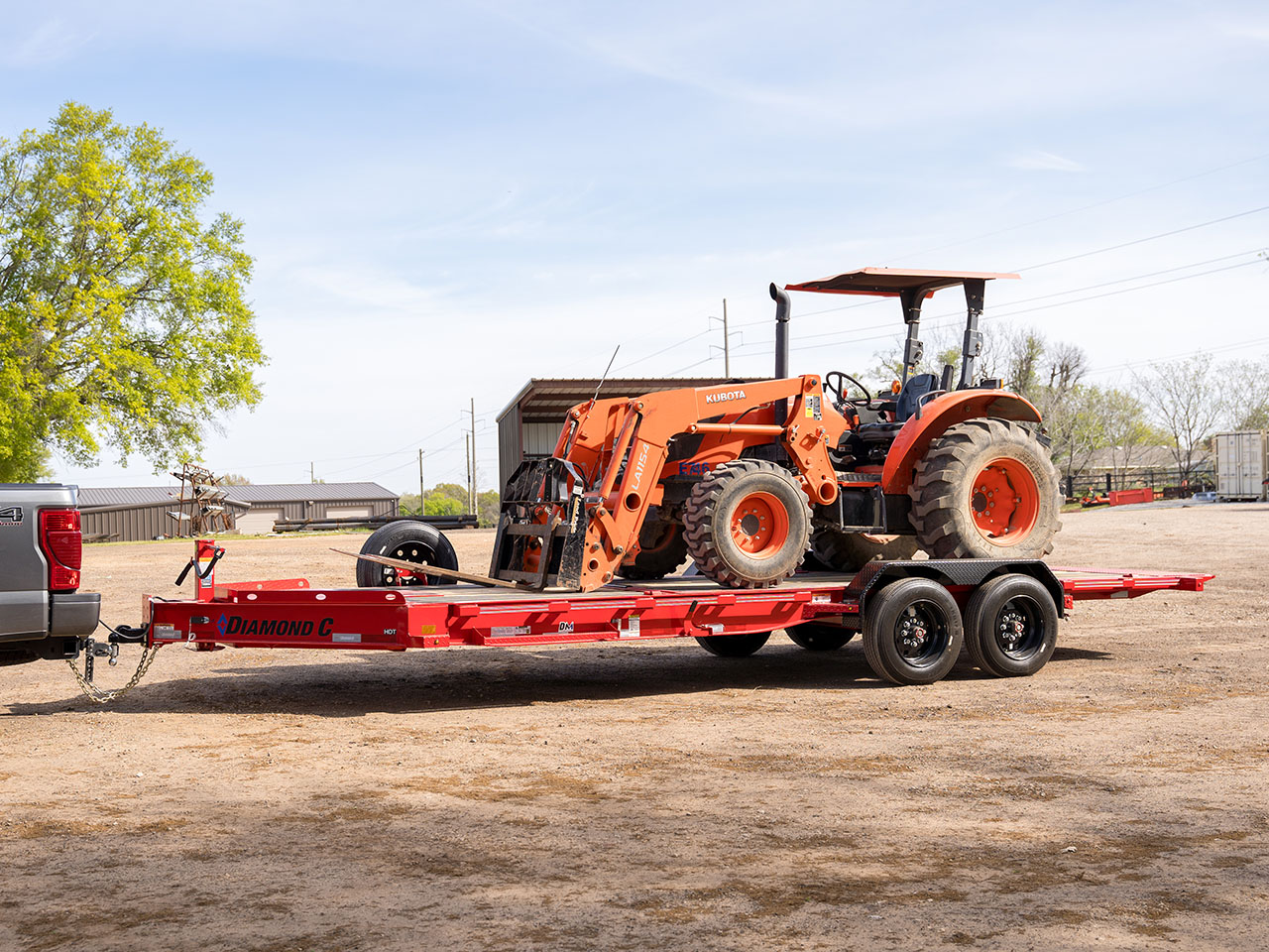 Diamond C 6 x 24 18K Equipment Tilt Trailer w/Spare Tire HDT Diamond C Trailer HDT208-L24X80-ST