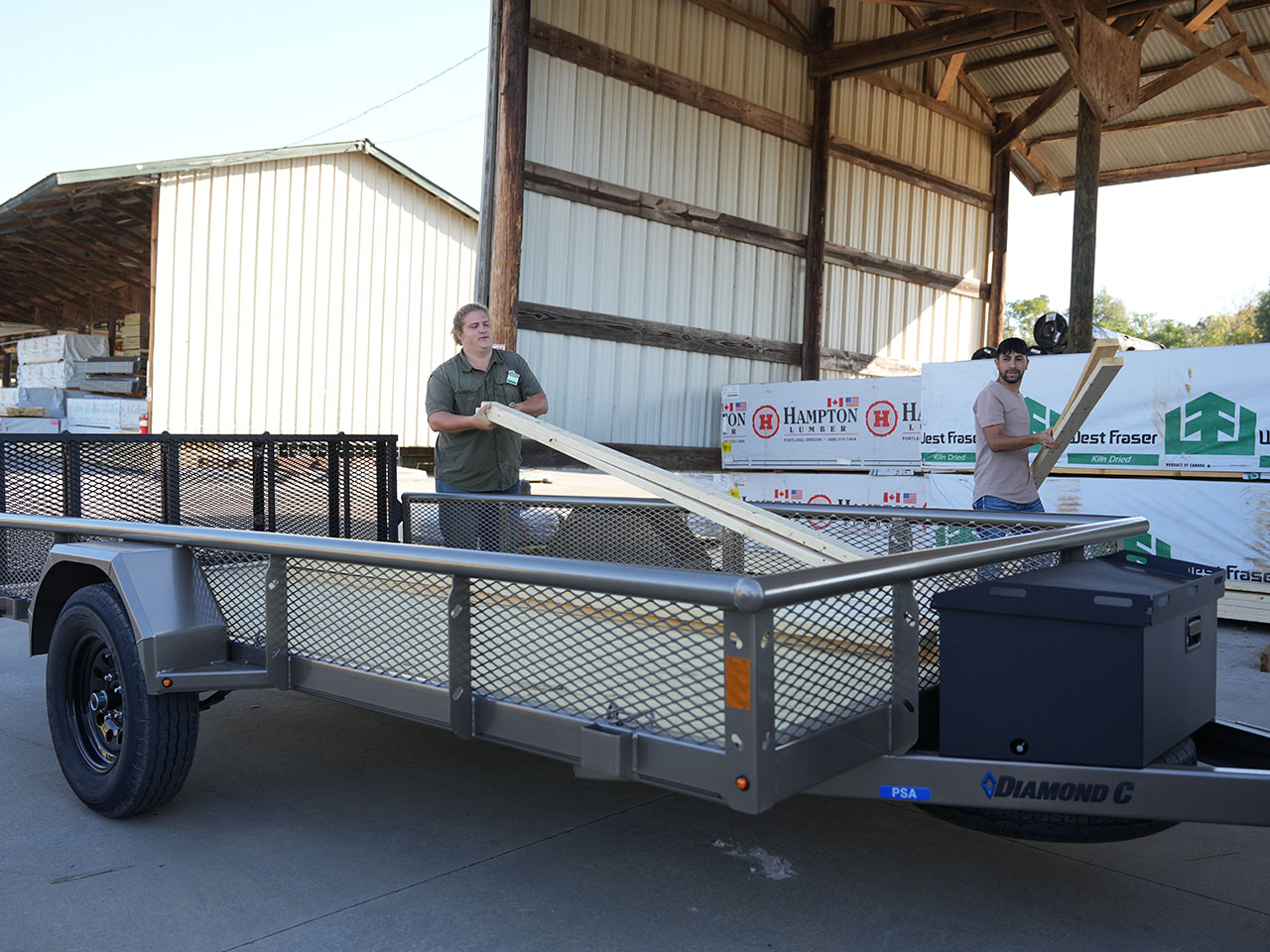 Diamond C 6 x 10 3.5K Utility Trailer w/Expanded Metal Sides PSA Diamond C Trailer PSA135-L10X77-EMS