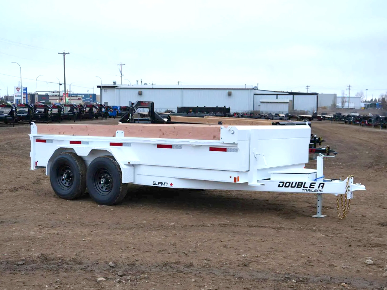 Double A 7x14 14K Low Profile Dump Trailer Excel Series Double A Trailer ELP147-14