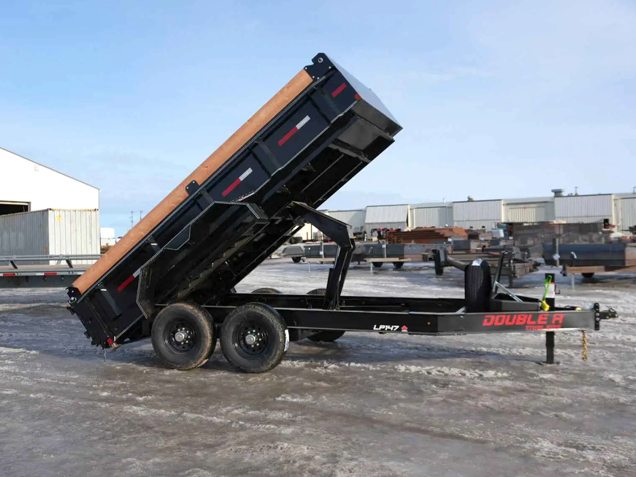 Double A 7x14 14K Low Profile Dump Trailer Double A Trailer LP147-14