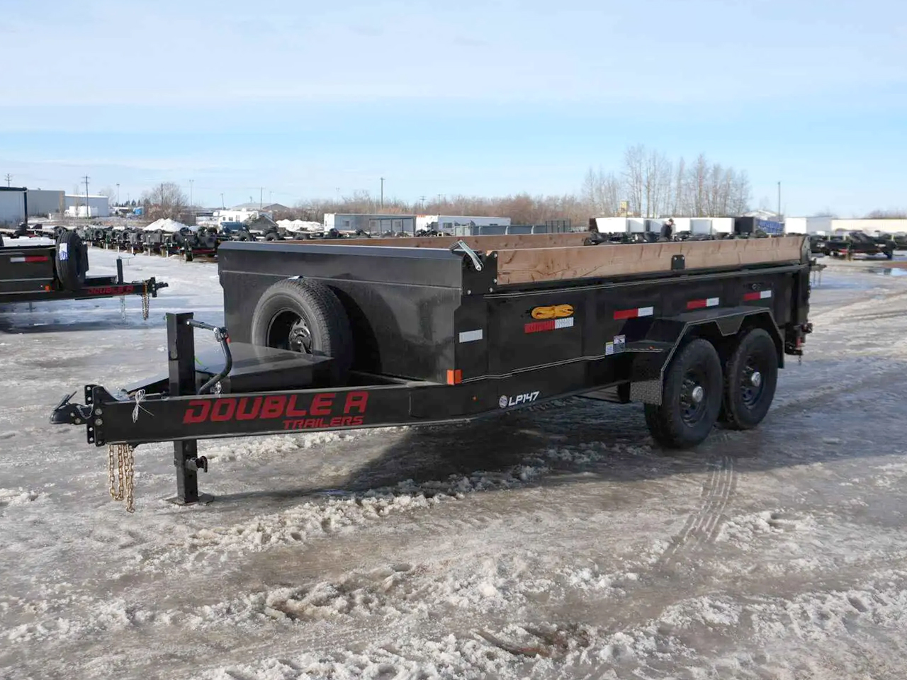 Double A 7x14 14K Low Profile Dump Trailer Double A Trailer LP147-14