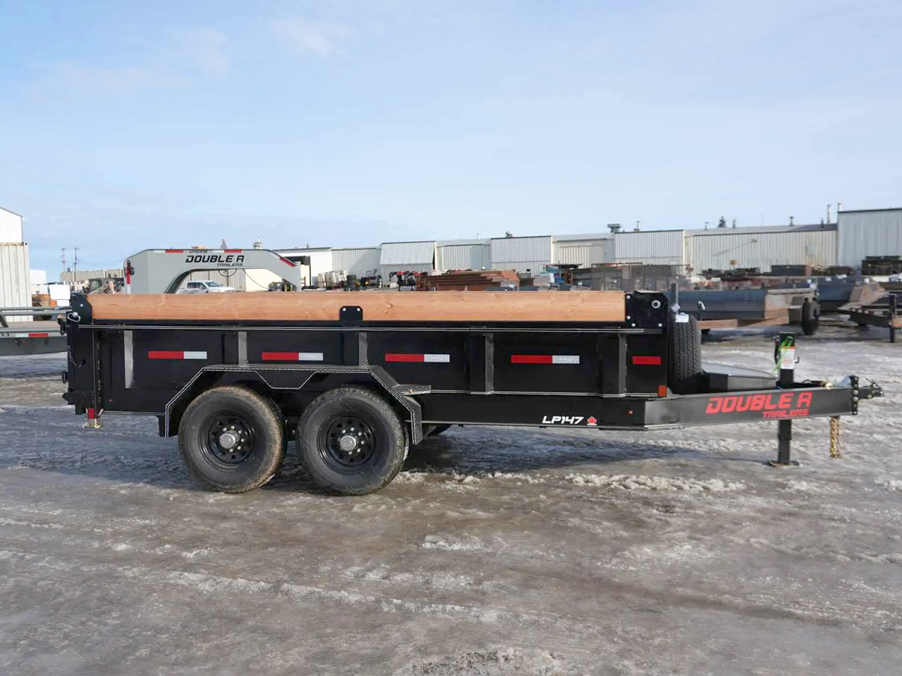 Double A 7x14 14K Low Profile Dump Trailer Double A Trailer LP147-14