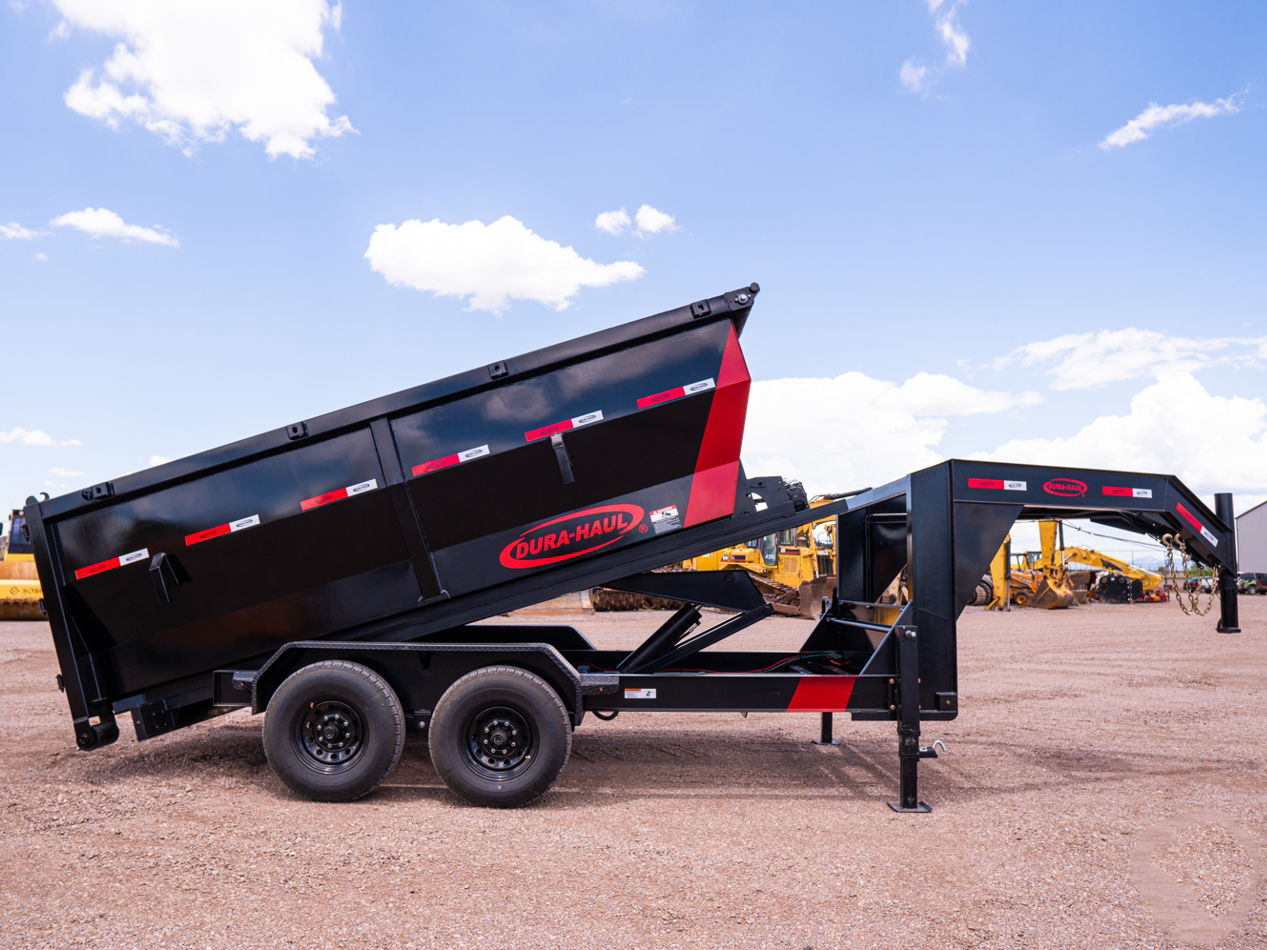 Dura Haul 7 x 14  14K Gooseneck Roll On - Roll Off Dumpster Trailer Dura Haul Trailer GN-7X14-RolAF-HS-SC-7K