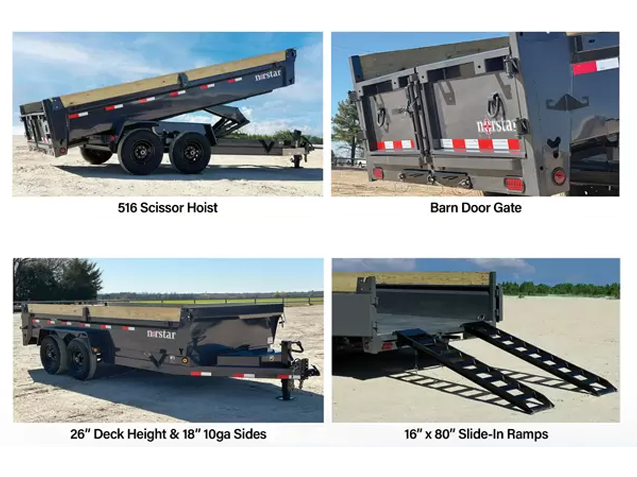 Nor Star 7x14 14K Dump Trailer - DCB Starter  (Iron Bull) Iron Bull Trailer DCB8314072 - S