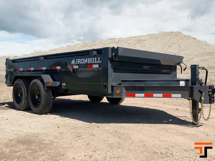 Iron Bull 7x16  14K DWB Dump Trailer - 8" I-Beam - DWB Iron Bull Trailer DWB8316072