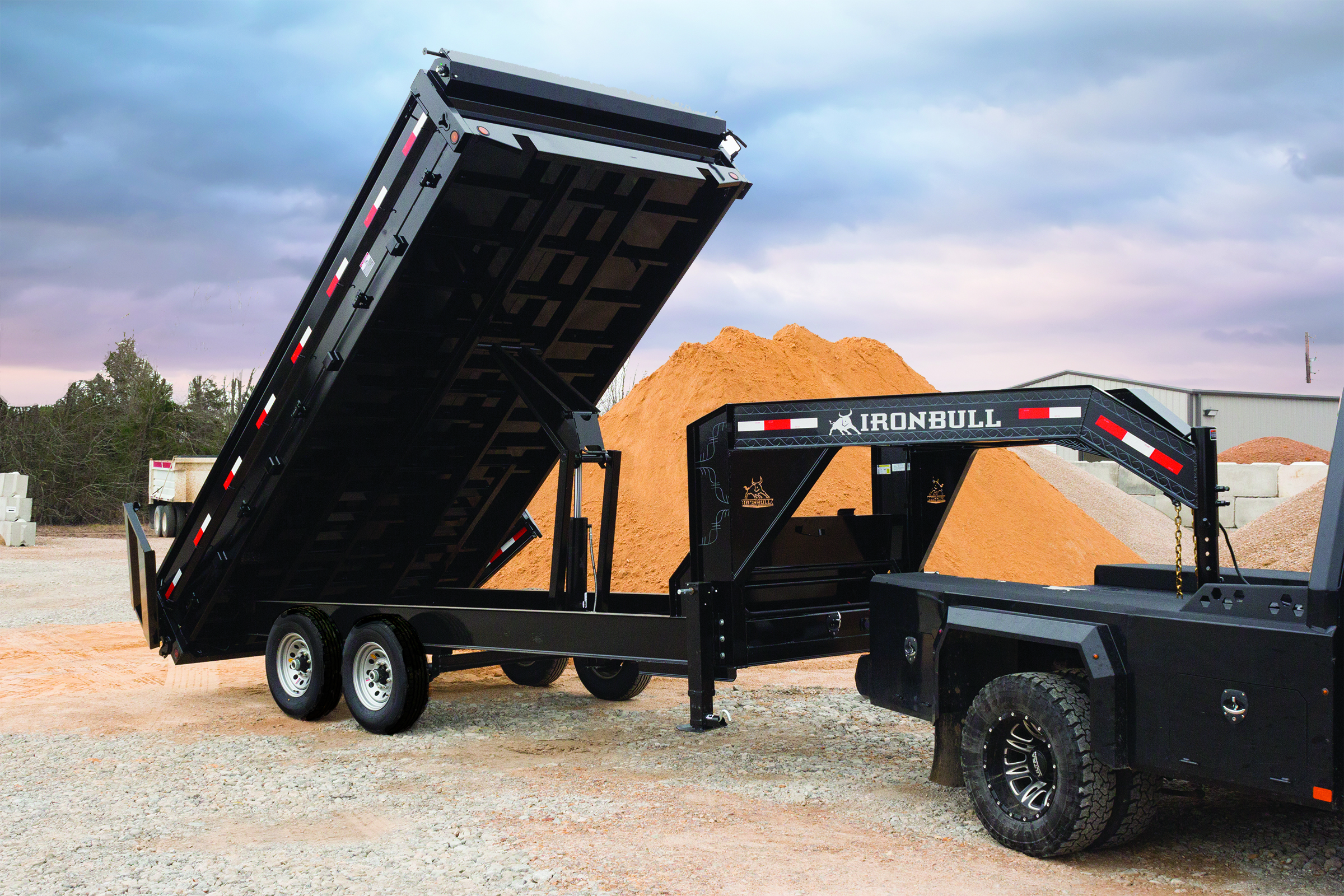 Iron Bull 8.5x16 14K Gooseneck Deckover Dump Trailer - DDG Iron Bull Trailer DDG9616072