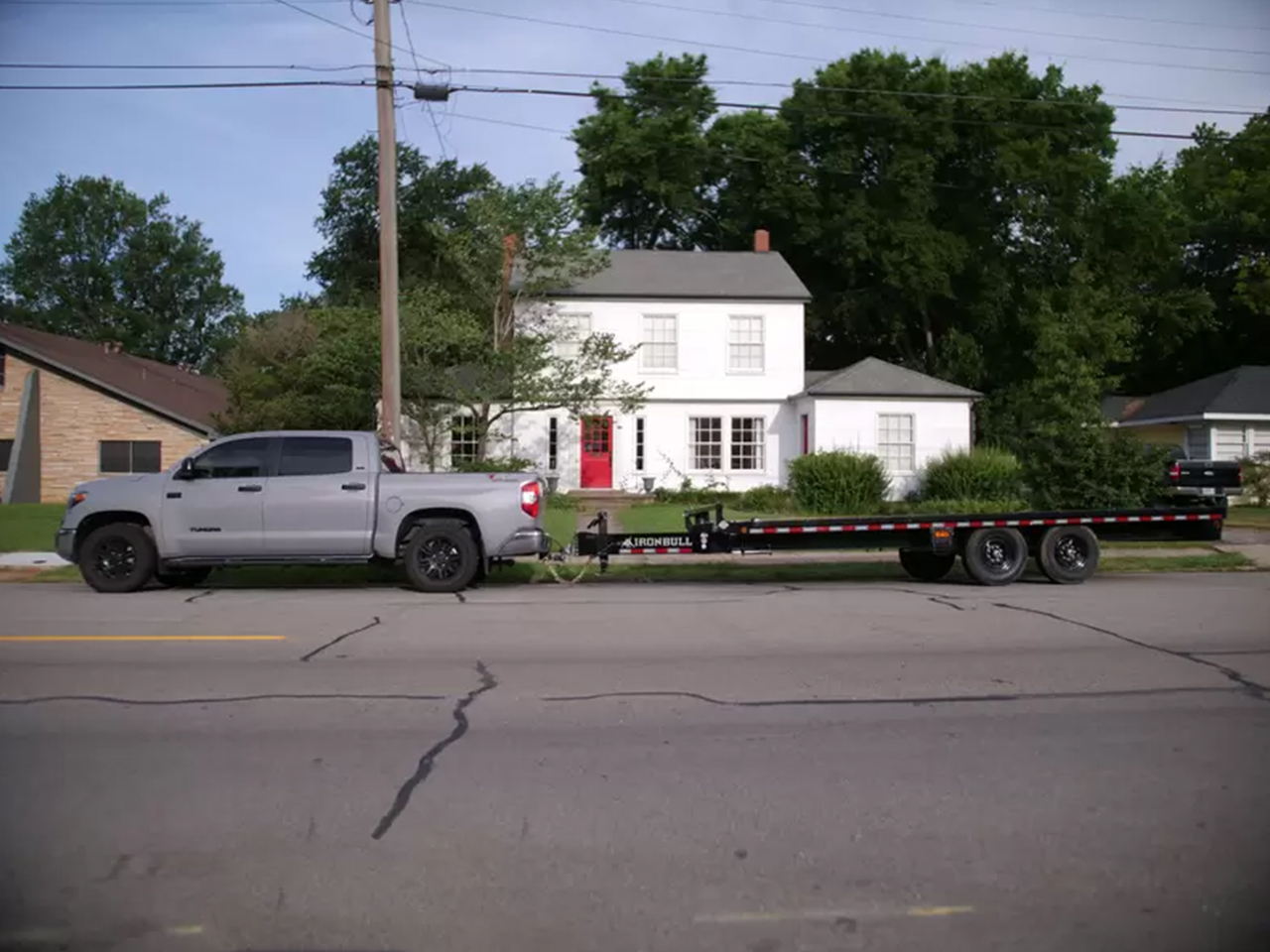 Iron Bull 8.5 x 20 14K 10" I-Beam Pintle Equipment Trailer Iron Bull Trailer FDP0220072