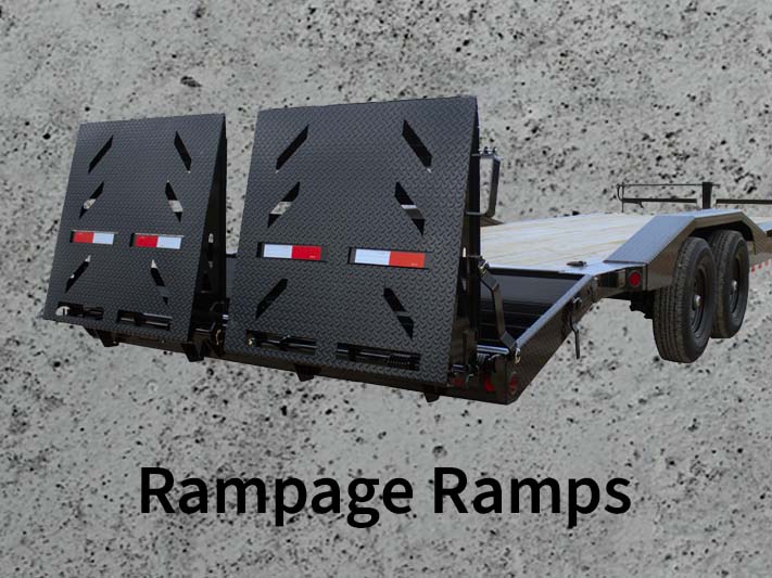 Iron Bull 7x18  14K  Equipment Trailer - ETB - Rampage Ramps Iron Bull Trailer ETB8318072 D07