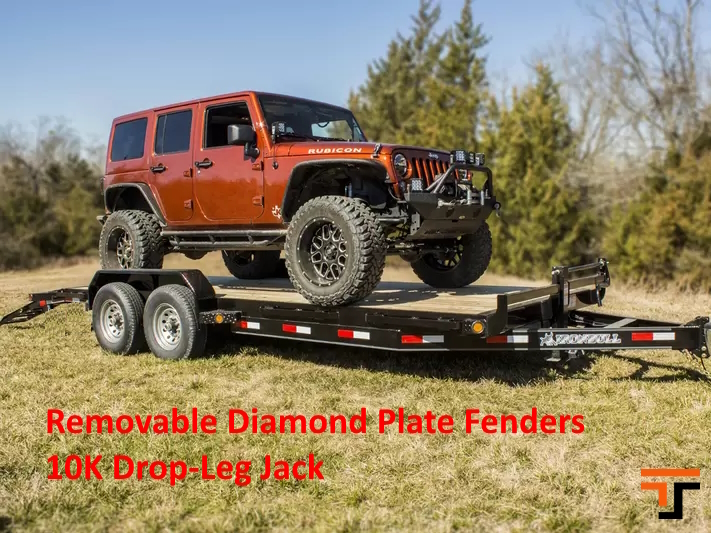 Iron Bull 7x22  14K  Equipment Trailer - ETB - Slide In Ramps Iron Bull Trailer ETB8322072 D06