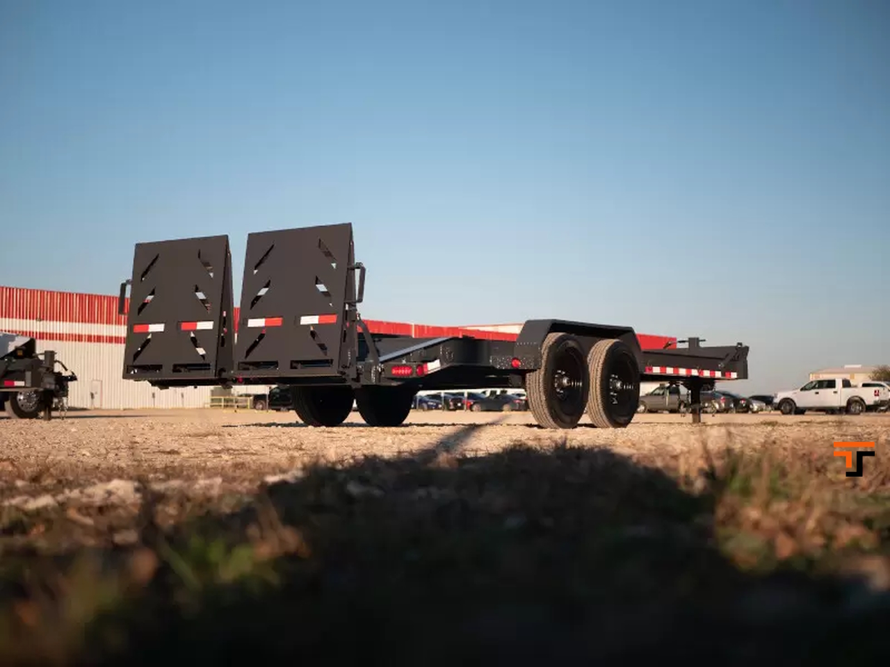 Iron Bull 7x22  14K  Equipment Trailer - 8" I-Beam - EWB - Rampage Ramps Iron Bull Trailer EWB8322072 D07