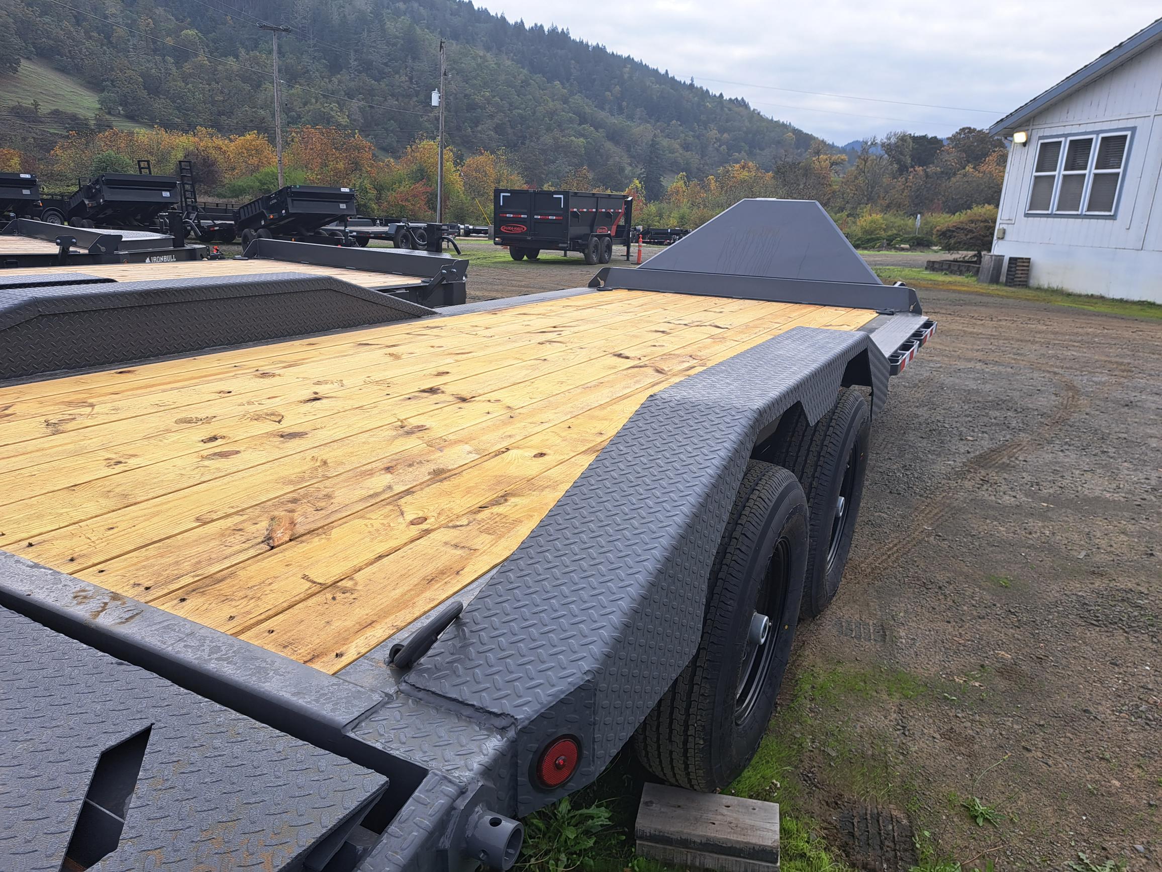 Iron Bull 8.5x20  14K Deckover Equipment Trailer - 8" I-Beam - EWB - Rampage Ramps Iron Bull Trailer EWB0220072 ES2 D05 GRY