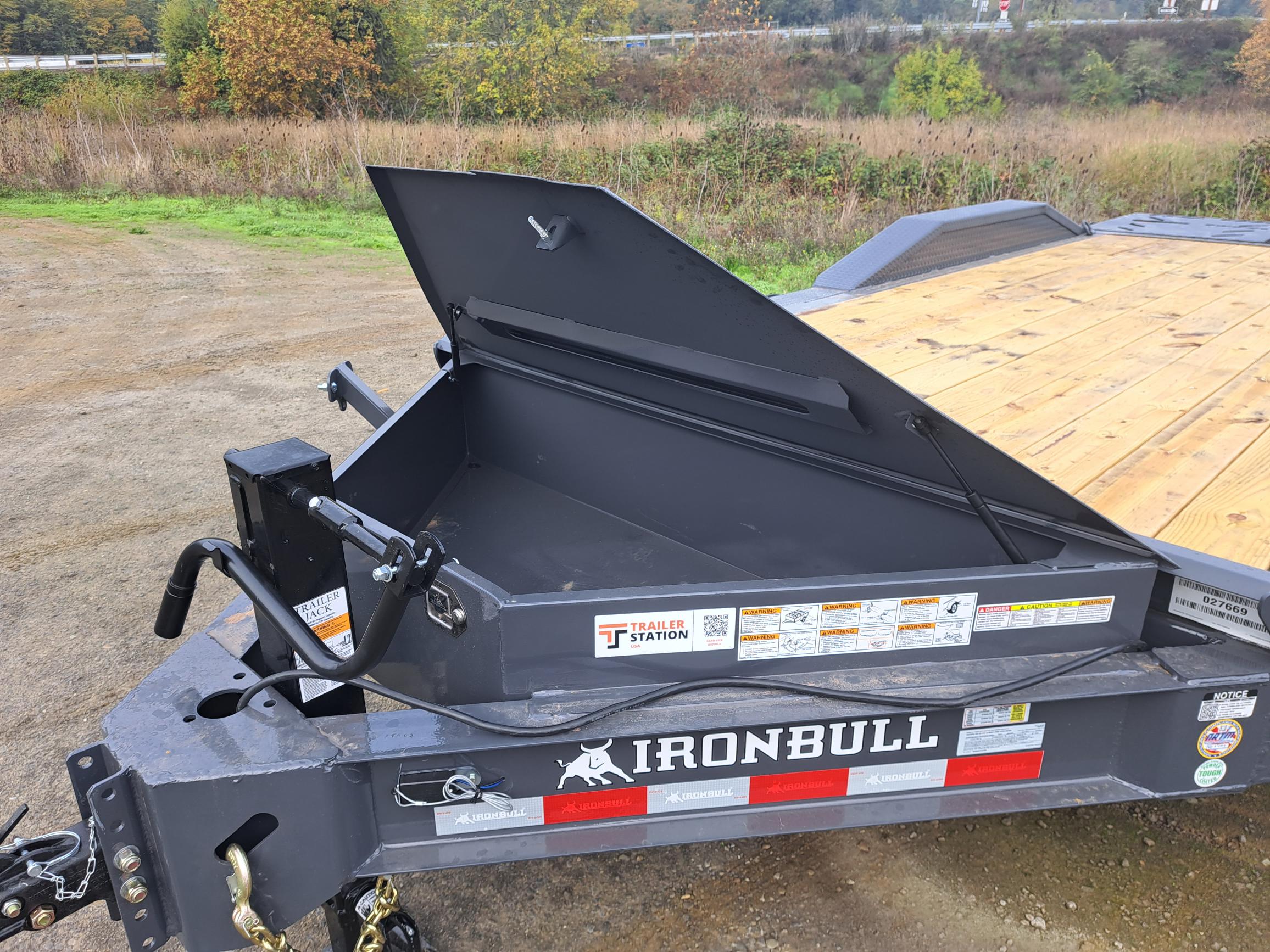 Iron Bull 8.5x20  14K Deckover Equipment Trailer - 8" I-Beam - EWB - Rampage Ramps Iron Bull Trailer EWB0220072 ES2 D05 GRY