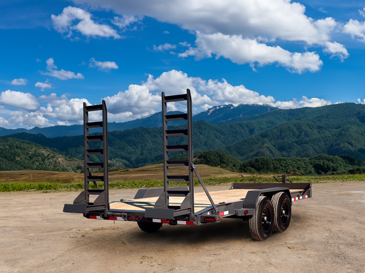 Iron Bull 8.5x20  14K Deckover Equipment Trailer - 8" I-Beam - EWB - Slide in Ramps Iron Bull Trailer EWB0220072 ES2 D06 GRY