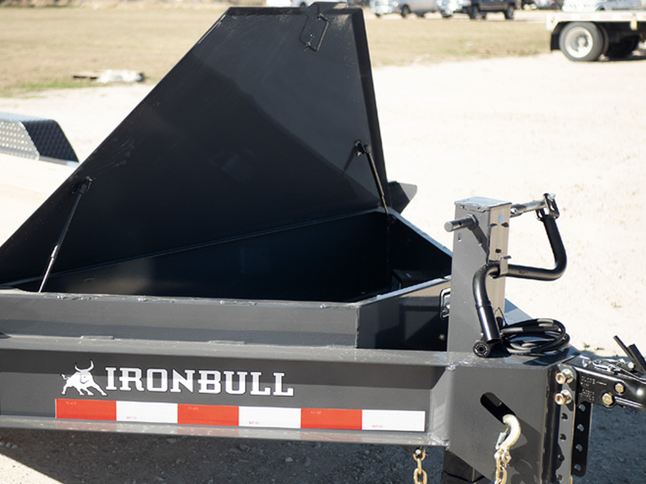 Iron Bull 8.5x20  14K Deckover Equipment Trailer - 8" I-Beam - EWB - Slide in Ramps Iron Bull Trailer EWB0220072 ES2 D06 GRY