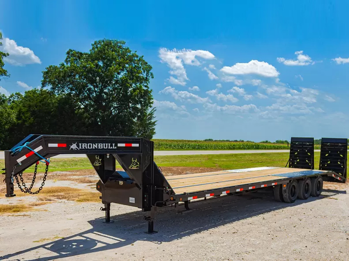 Iron Bull 8.5x25 22K Gooseneck Equipment Trailer (DOE) - FLG Iron Bull Trailer FLG0225102ES2HDSD30BLK