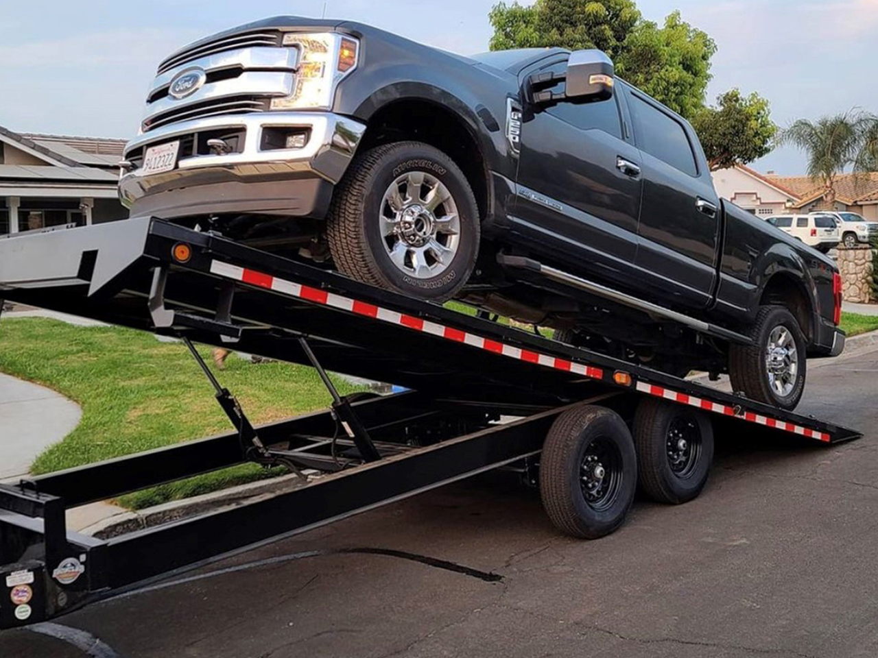 Iron Bull 8.5 x 24  14K  Power Tilt Equipment Trailer - 8" I-Beam - TDP Iron Bull Trailer TDP0224072