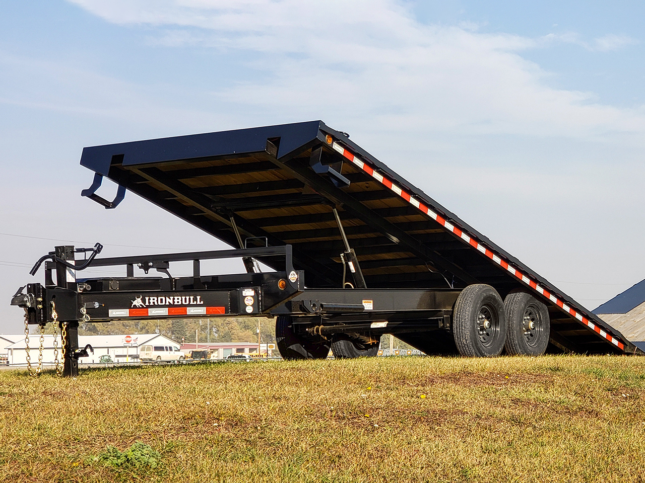 Iron Bull 8.5 x 24  14K  Power Tilt Equipment Trailer - 8" I-Beam - TDP Iron Bull Trailer TDP0224072