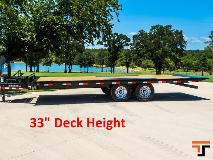 Iron Bull 8.5 x 26  14K  Power  Tilt Equipment Trailer - 8" I-Beam - TDP Iron Bull Trailer TDP0226072