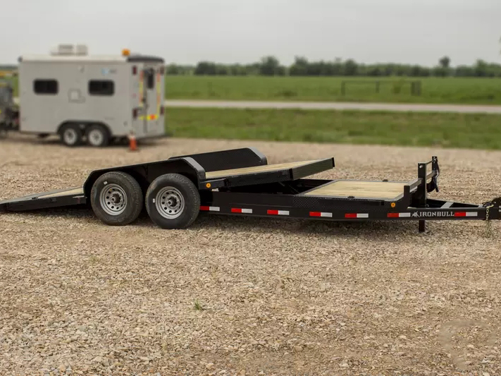 Iron Bull 7 x 18  14K  16/2 Split Deck Tilt Equipment Trailer - TLB Iron Bull Trailer TLB8318072