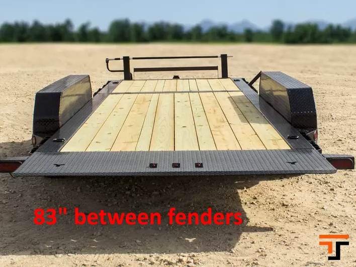 Iron Bull 7 x 18  14K  16/2 Split Deck Tilt Equipment Trailer - TLB Iron Bull Trailer TLB8318072