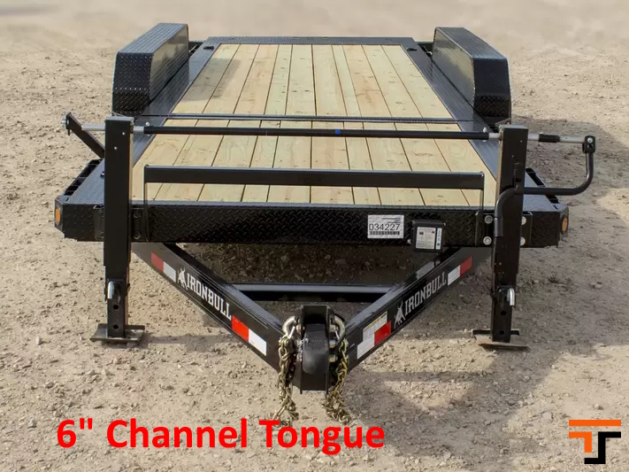 Iron Bull 7 x 18  14K  16/2 Split Deck Tilt Equipment Trailer - TLB Iron Bull Trailer TLB8318072