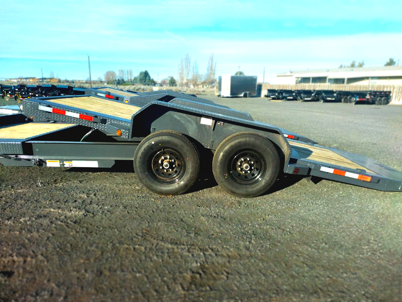 Iron Bull 7x20  14K I-Beam 16/4 Split Deck Equipment Trailer - 8" I-Beam - TWB Iron Bull Trailer TWB8320072