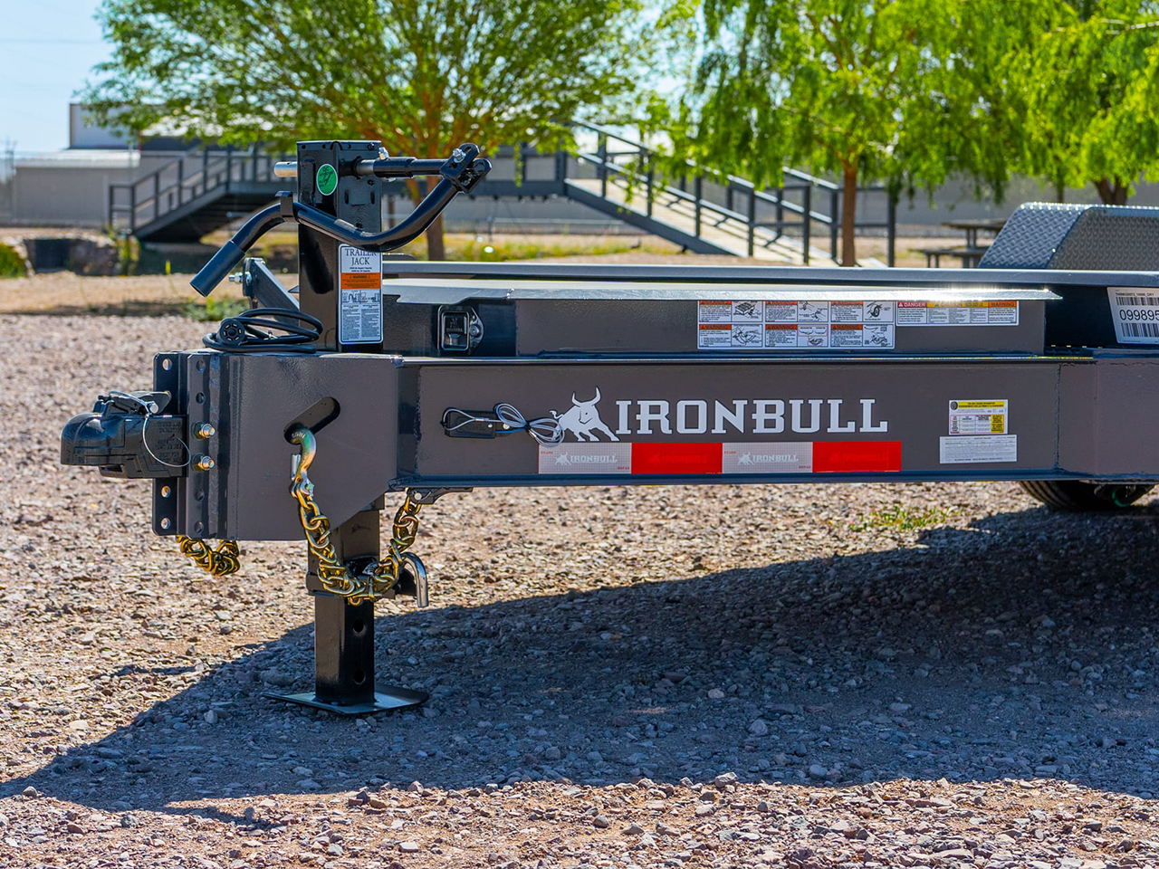 Iron Bull 7x20 14K I-Beam 16/4 Split Deck Equipment Trailer - 8" I-Beam - TWB Iron Bull Trailer TWB8320072