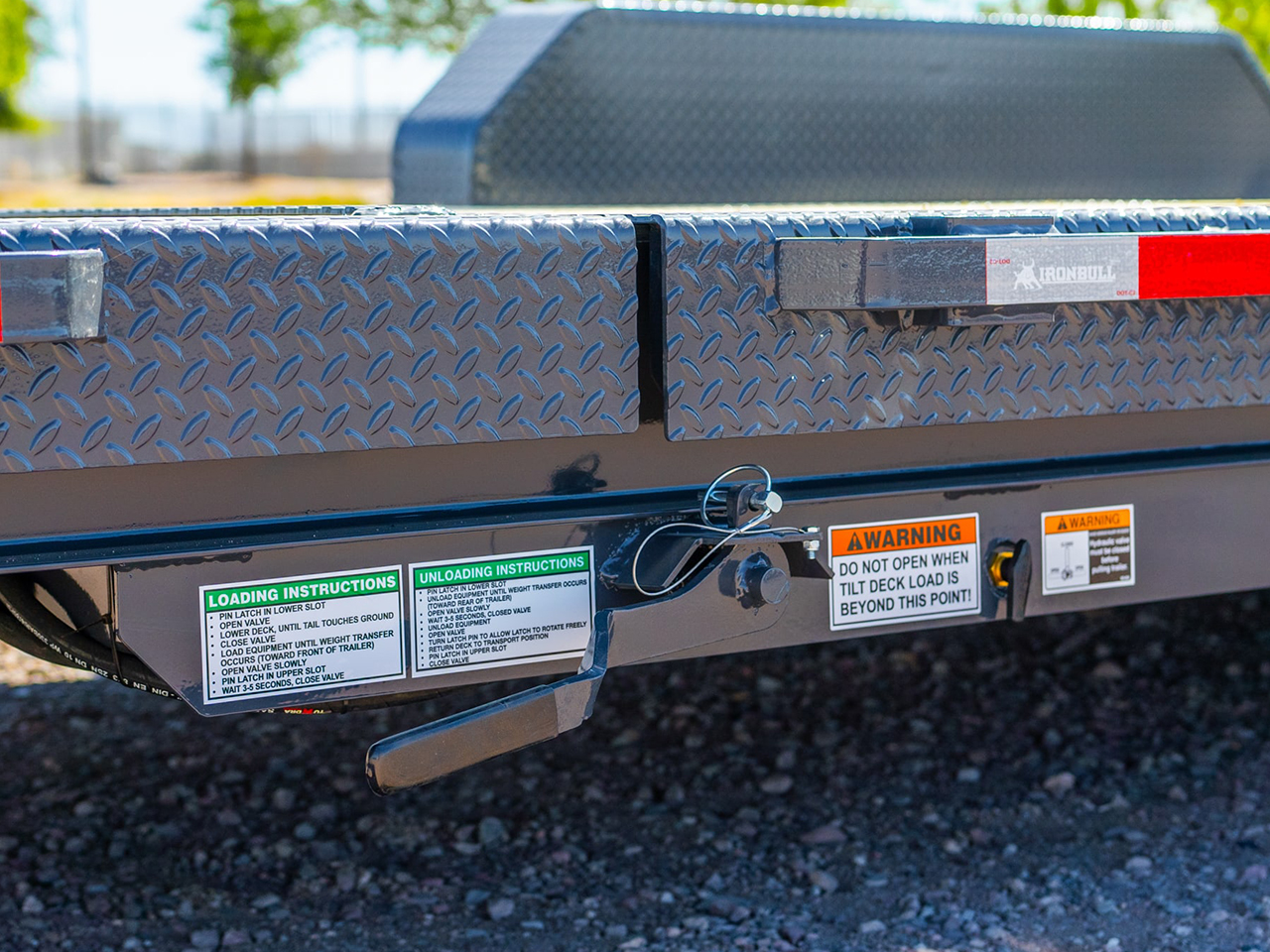 Iron Bull 7x20 14K I-Beam 16/4 Split Deck Equipment Trailer - 8" I-Beam - TWB Iron Bull Trailer TWB8320072