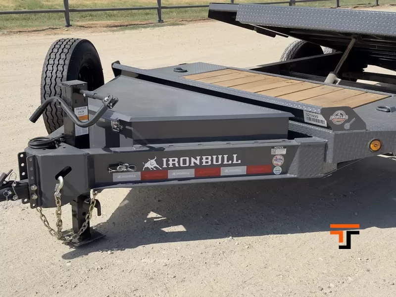 Iron Bull 8.5x20  14K I-Beam Deckover 16/4 Split Deck Tilt Equipment Trailer - 8" I-Beam - TWB Iron Bull Trailer TWB0220072