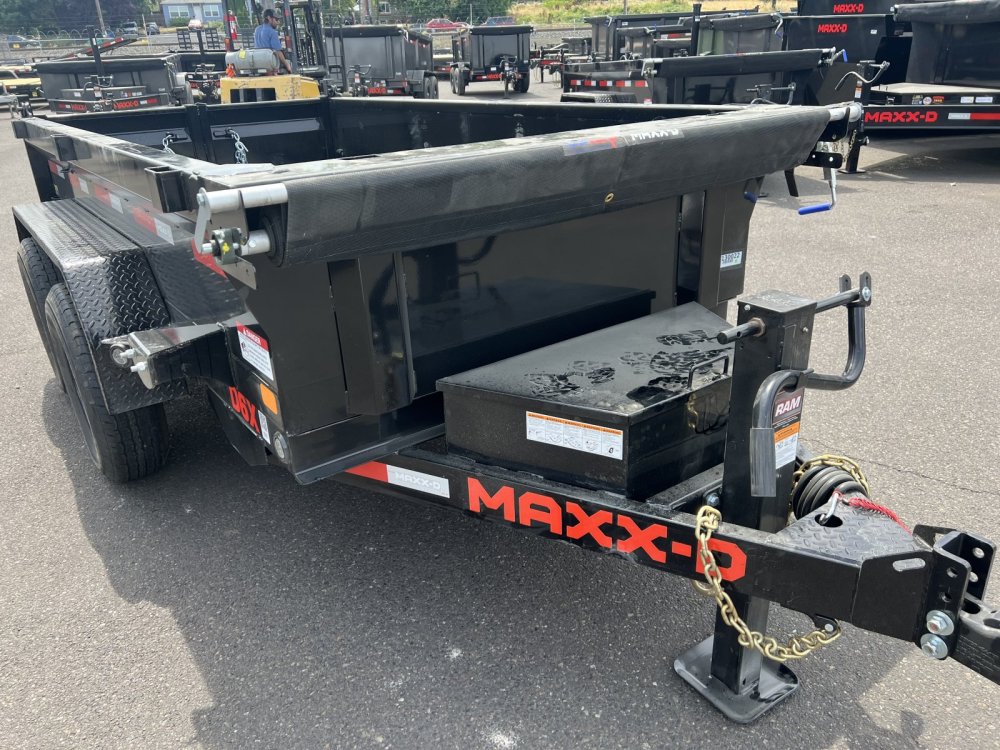 MAXX-D 5x10 10K D6X Dump Trailer 18" Solid Sides MAXX-D Trailer D6B-5X10-10K-18