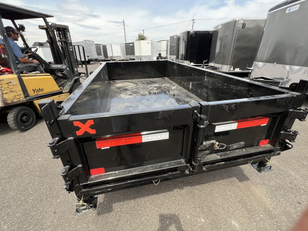MAXX-D 5x10 10K D6X Scissor Lift Dump Trailer 18" Solid Sides MAXX-D Trailer D6X-5X10-10K-18