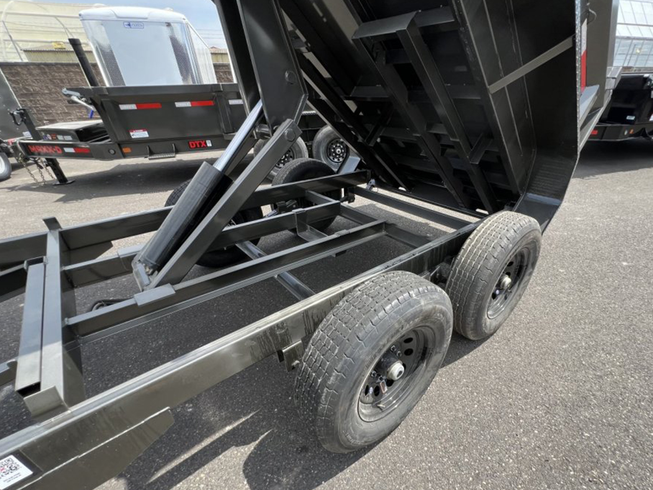 MAXX-D 5x10 10K D6X Scissor Lift Dump Trailer 36" Solid Sides MAXX-D Trailer D6X-5X10-10K-36