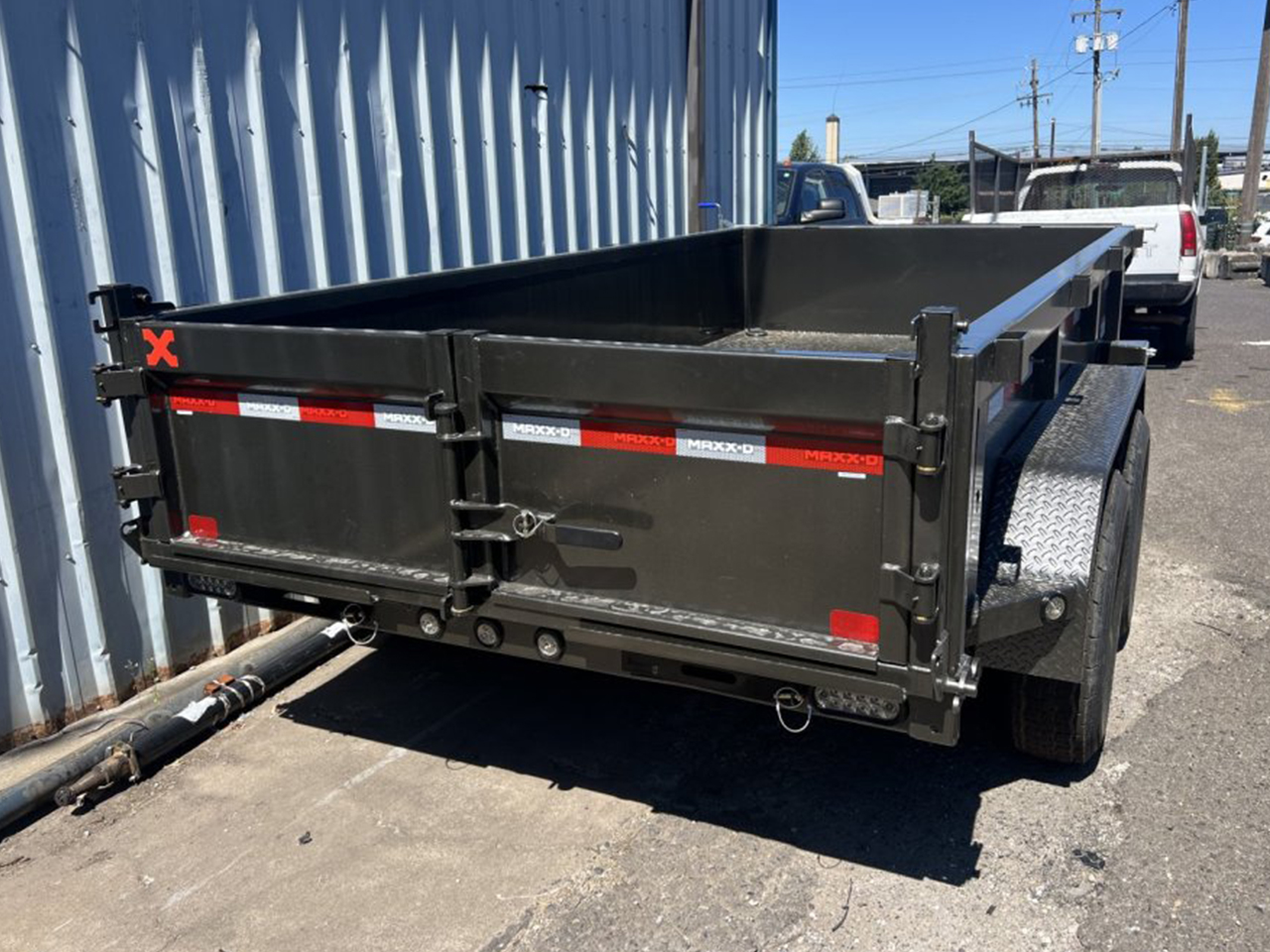 MAXX-D 6x12 12K D7X Scissor Lift Dump Trailer 21" Solid Sides MAXX-D Trailer D7B-6X12-12K-21
