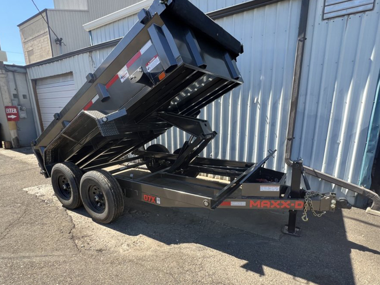 MAXX-D 6x12 12K D7X Scissor Lift Dump Trailer 21" Solid Sides MAXX-D Trailer D7B-6X12-12K-21