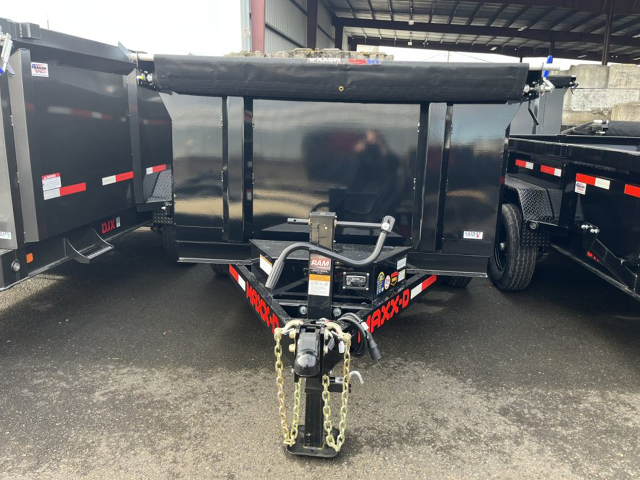 MAXX-D 6x12 12K D7X Scissor Lift Dump Trailer 36" Solid Sides MAXX-D Trailer D7X-6X12-12K-36