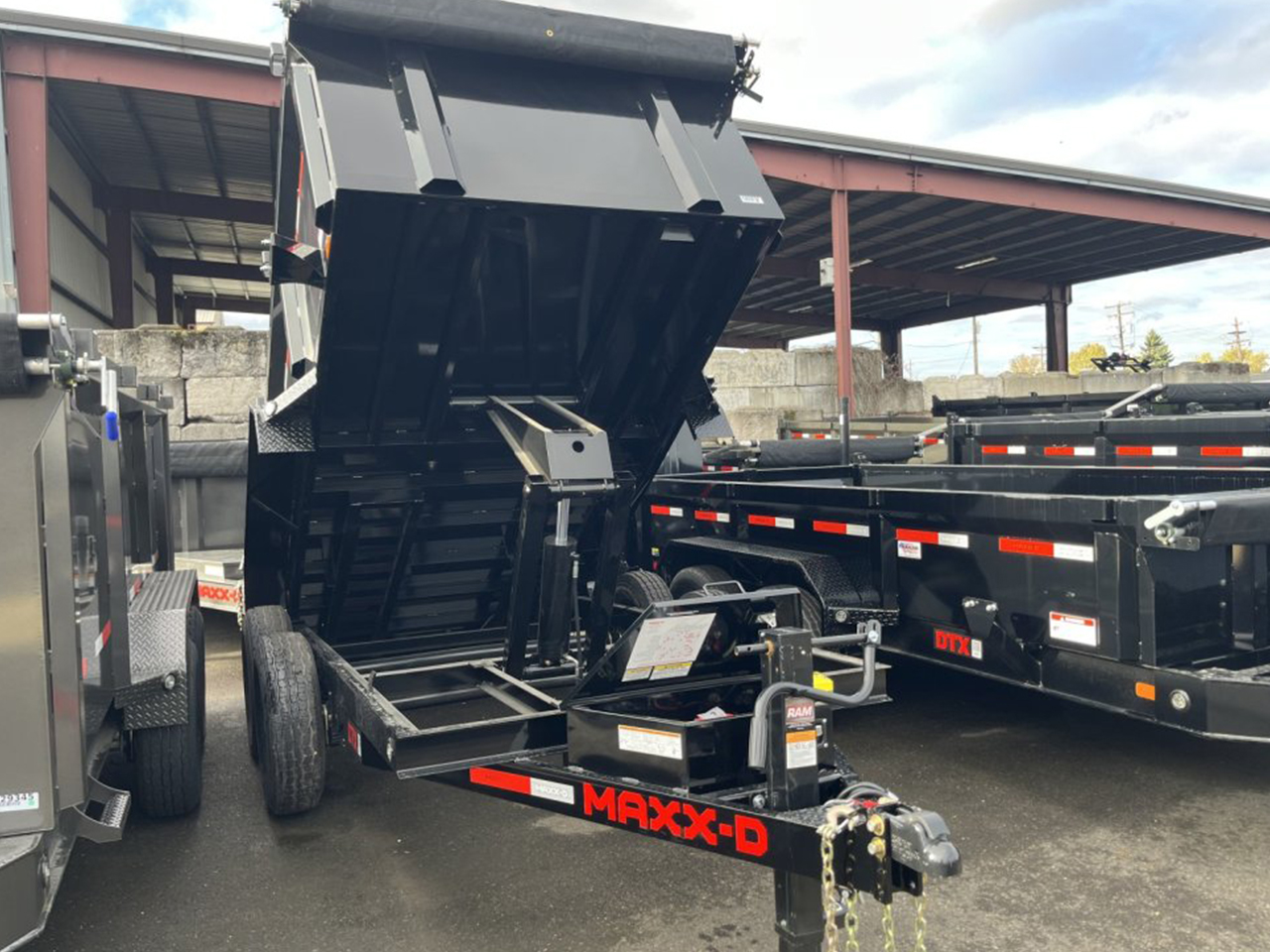 MAXX-D 6x12 12K D7X Scissor Lift Dump Trailer 36" Solid Sides MAXX-D Trailer D7X-6X12-12K-36
