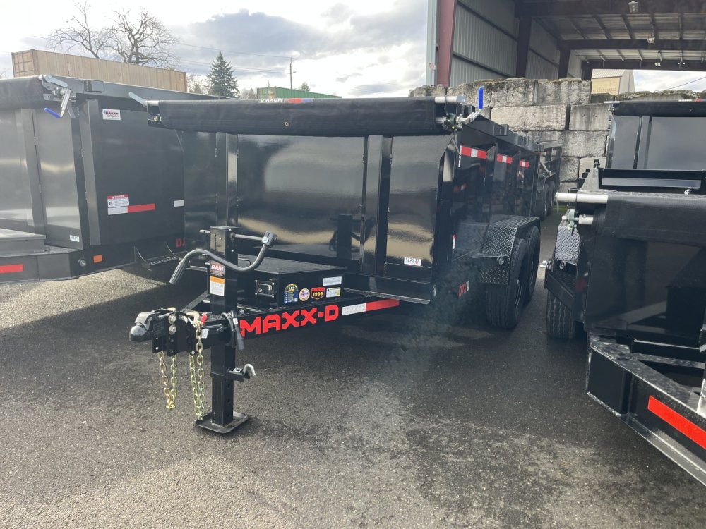 MAXX-D 6x12 12K D7X Scissor Lift Dump Trailer 36" Solid Sides Trailer D7X-6X12-12K-36