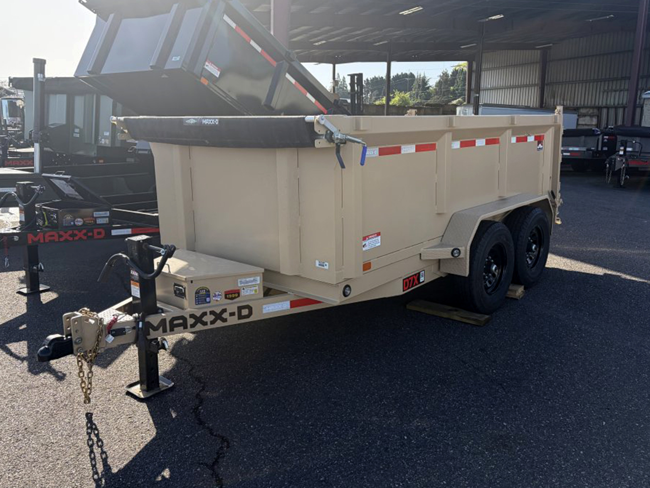 MAXX-D 6x12 14K D7X Scissor Lift Budget Friendly Dump Trailer w/36" Solid Sides MAXX-D Trailer D7B-6X12-14K-36