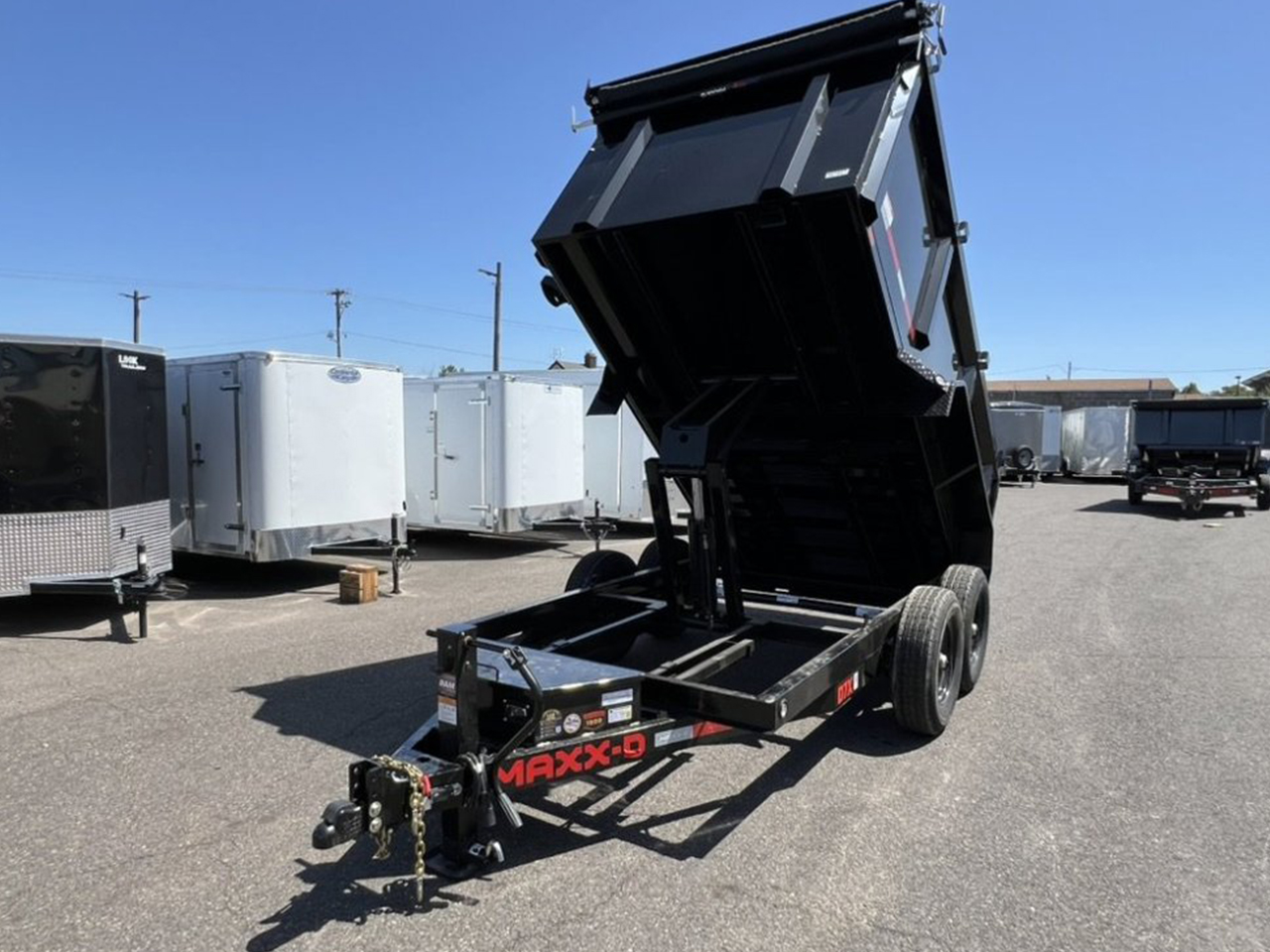 MAXX-D 6x12 14K D7X Scissor Lift Dump Trailer 48" Solid Sides MAXX-D Trailer D7X-6X12-14K-48