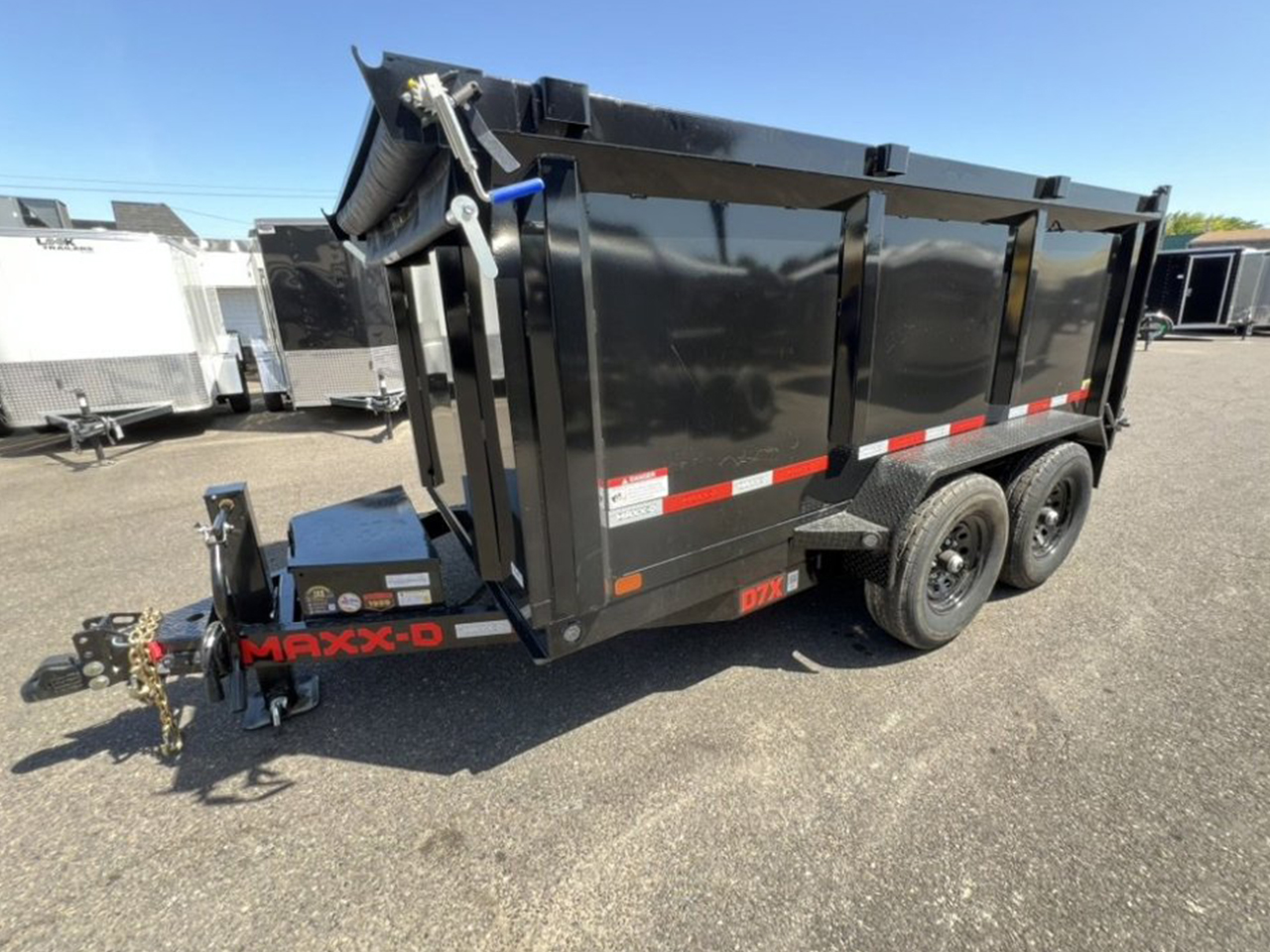 MAXX-D 6x12 14K D7X Scissor Lift Dump Trailer 48" Solid Sides MAXX-D Trailer D7X-6X12-14K-48