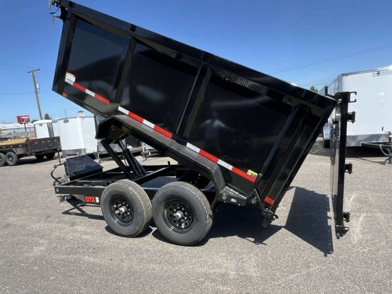 MAXX-D 6x12 14K D7X Scissor Lift Dump Trailer 48" Solid Sides MAXX-D Trailer D7X-6X12-14K-48