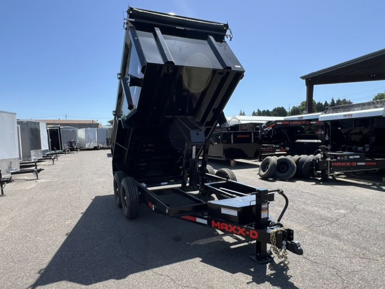 MAXX-D 6x12 14K D7X Scissor Lift Dump Trailer 48" Solid Sides MAXX-D Trailer D7X-6X12-14K-48