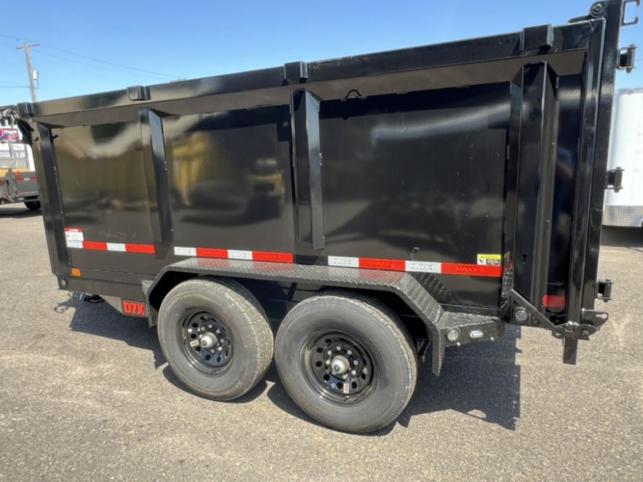 MAXX-D 6x12 14K D7X Scissor Lift Dump Trailer 48" Solid Sides MAXX-D Trailer D7X-6X12-14K-48