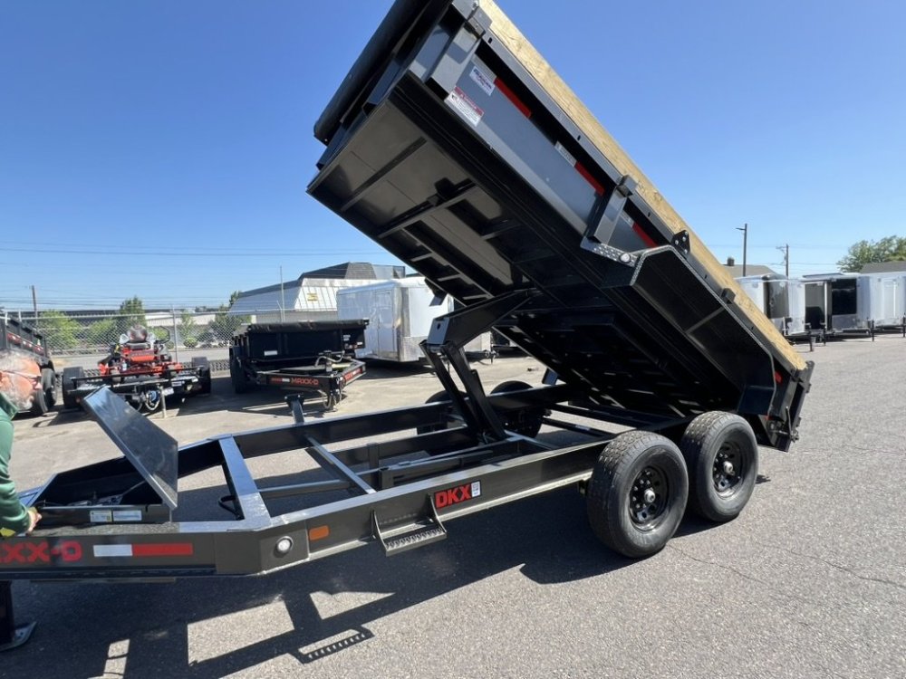 MAXX-D 7x14 14K DKX Dump Trailer 18" Solid Sides w/6" Board Sides MAXX-D Trailer DKB-7X14-14K-18+6