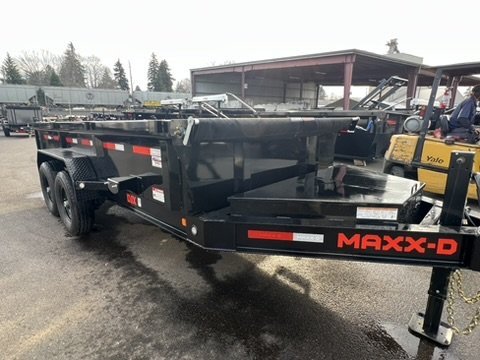 MAXX-D 7x14 14K DJX I-Beam Dump 24" Solid Sides Trailer DJX-7X14-14K-24