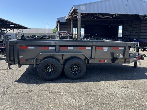 MAXX-D 7x14 14K DJX I-Beam Dump 24" Solid Sides MAXX-D Trailer DJX-7X14-14K-24