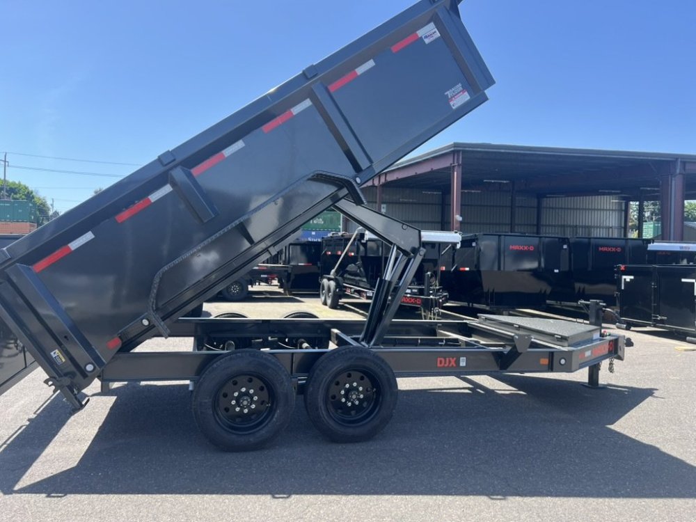 MAXX-D 7x14 14K DJX I-Beam Dump 36" Solid Sides Trailer DJX-7X14-14K-36