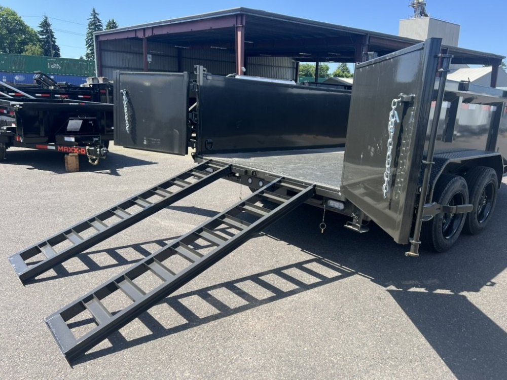 MAXX-D 7x14 14K DJX I-Beam Dump 36" Solid Sides MAXX-D Trailer DJX-7X14-14K-36